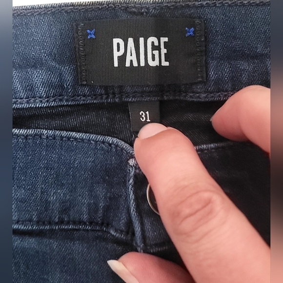 PAIGE | Lennox / Slim Fit Blue Denim Jeans | Size: 31X32 - Picture 4 of 10